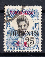 TCH'ONG-K'ING - Bureaux Indochinois - 1919 - Yvert N°89 - 10c Sur 25c Bleu - Oblitéré Avec Un Cachet Encre Noire - Used Stamps