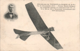 AVIATION Aérodrome De TOUSSUS-le-NOBLE Le 31 Déc.1910. Pierre MARIE Faisant Un Superbe Virage. 2 Scans 1912 - Aerodromes