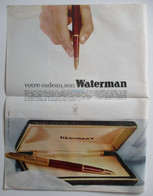 PUB 1963 VOTRE CADEAU SON STYLO WATERMANN ROUGE MEDICIS - Stylos