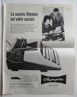 PUB 1963 MACHINE A ECRIRE LE SUCCES OLYMPIA EST VOTRE SUCCES - Autres & Non Classés