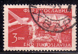 YUGOSLAVIA JUGOSLAVIA 1951 AIR MAIL POSTA AEREA PLANE OVER CARNIOLA 3d USED USATO OBLITERE' - Luchtpost