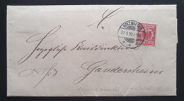 Deutsches Reich 1899,Doppelt Verwendeter Brief HOLZMINDEN Gelaufen GANDERSHEIM - Lettres & Documents
