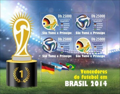 Soccer World Cup 2014 - SAO TOME - S/S MNH - 2014 – Brasile