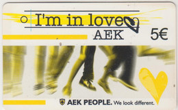 GREECE - AEK F.C, AMIMEX Prepaid Card , 5 €, Tirage 5.000, Used - Griechenland