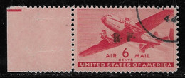 PA MILITAIRE N° 16 TYPE I CASABLANCA 6 C. ROUGE OBLITERE BORD DE FEUILLE SIGNE TB - Military Airmail