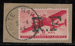 PA MILITAIRE N° 18 TYPE III ALGER 6 C. ROUGE OBLITERE SUR FRAGMENT SIGNE CALVES TTB - Military Airmail