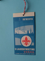 ANTWERPEN 1978 ( 5de Jaarontmoeting ) Kaartje () SCOUTS ( Zie / See / Voir Photo ) V.O.S.O.G. ! - Pfadfinder-Bewegung