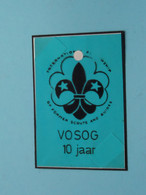 VOSOG 10 Jaar () Plastiek Embleem Blauw () SCOUTS ( Zie / See / Voir Photo ) V.O.S.O.G. ! - Scoutisme