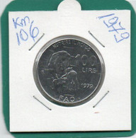 ITALIA-100 LIRE 1979 COMMEMORATIVE - (F.A.O.)  KM-106  FDC - Conmemorativas