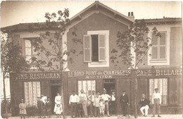 Dépt 78 - MONTESSON (60, Av. Paul Doumer) - CARTE-PHOTO Café-Restaurant "AU ROND-POINT Des CHAMPAGNES" (Clémence TITON) - Montesson