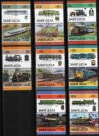 SAINTE LUCIE Trains, Locomotives, Railway, Railroad. (Yvert 794/09) Serie Complete ** MNH - Treinen