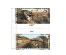 ARGENTINA 2021, FAUNA MERCOSUR  GIANT ANTEATER SET OF 2 VALUES MNH - Neufs