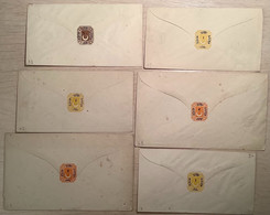 Turkey ~1869-71 6 Early Postal Stationery Envelopes Duloz Type Unused (Turquie Entier Postal Cover Lettre - Storia Postale