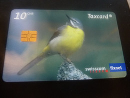 Taxcard - Swisscom - Fixnet - Bergeronnette Des Ruisseaux - 10 Chf - 05/2008 - 220 000 - - Uccelli Canterini Ed Arboricoli