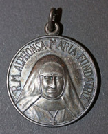 Pendentif Médaille Religieuse Argent 835 "RM Alphonsa Maria Fundatrix / Kloster Der Kongregation In Niederbronn" - Religion & Esotericism