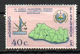 SALVADOR. N°756 Oblitéré De 1970. Cartographie. - Géographie