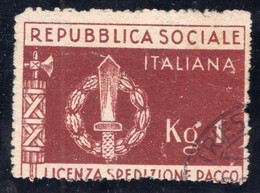 Repubblica Sociale (1944) - Pacchi In Franchigia (usato, Non Periziabile) - Paketmarken