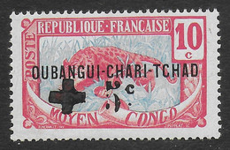 OUBANGUI-CHARI-TCHAD 1916 - YT 18a** - VARIETE - Neufs