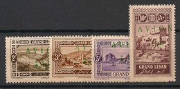 GRAND LIBAN - 1925 - Poste Aérienne PA N°Yv. 9 à 12 - Série Complète - Neuf Luxe ** / MNH / Postfrisch - Poste Aérienne