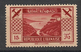 GRAND LIBAN - 1936 - Poste Aérienne PA N°Yv. 55 - 15pi Rouge - Neuf Luxe ** / MNH / Postfrisch - Poste Aérienne