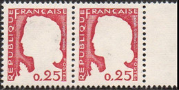 France Marianne De Decaris N° 1263 G ** Variété Gris Omis Sur 0f25 (bdf) - 1960 Marianne (Decaris)