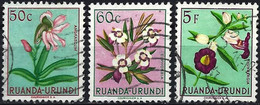 Ruanda-Urundi 1953 - Mi 138/39/47 - YT 182/83/91 ( Flowers ) - Used Stamps