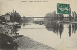 CPA  BASSOU - Le Pont Suspendu Sur L'Yonne  - Rare  -   Bon état  79w - Other Municipalities