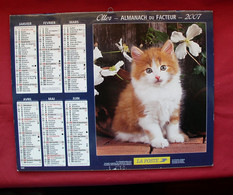 Almanach Du Facteur 2007 PTT Oller (81) Photos Chaton / Chiot - Grand Format : 2001-...