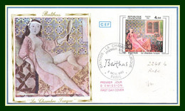 N° 2245b (variété Rose) / FDC 1982 Balthus (cote Du TP 25 €) Peintre Peinture Painter - Brieven En Documenten