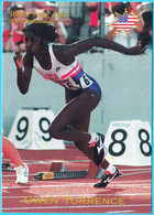 GWEN TORRENCE - USA (100 M) - 1995 WORLD CHAMPIONSHIPS IN ATHLETICS Old Trading Card * Athletisme Athletik Atletica - Trading-Karten