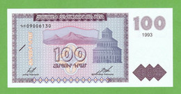 ARMENIA 100 DRAM 1993 P-36a  UNC - Armenië