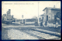 Cpa Du 01  Mantenay      --  La Gare De Mantenay P.L.M.  JA22-37 - Andere Gemeenten