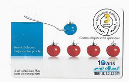 TUNISIE CARTE RECHARGE TUNISIE TELECOM 3 Dinars 10 ANS - Tunisie