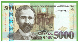 ARMENIA 5000 DRAM 2012 P-56  UNC - Armenië