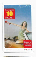 TUNISIE CARTE RECHARGE TUNISIANA 10 Dinars - Tunisia