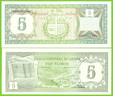 ARUBA 5 FLORIN 1986 P-1  UNC - Aruba (1986-...)