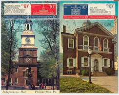 63934  - USA - POSTAL HISTORY: Set Of 2 MAXIMUM CARD 1974 -  ARCHITECTURE - Maximumkarten (MC)