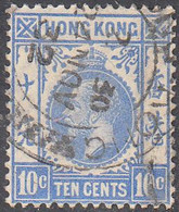 HONG KONG   SCOTT NO  137  USED   YEAR  1921   WMK-4 - Gebruikt