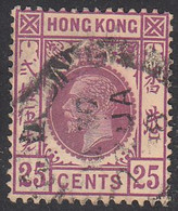 HONG KONG   SCOTT NO  140  USED   YEAR  1921   WMK-4 - Gebraucht