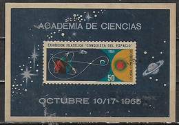 1965 Cuba Espacio Expo.fil."conquista Del Espacio"  1 Block - Amérique Du Nord