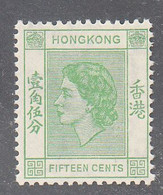 HONG KONG   SCOTT NO  187   MINT HINGED   YEAR  1954 - Neufs