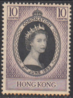 HONG KONG   SCOTT NO  184  MINT HINGED  YEAR  1953 - Ongebruikt