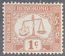 HONG KONG   SCOTT NO  J1  MINT HINGED  YEAR  1923 - Timbres-taxe