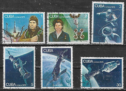 1976 Cuba Espacio  6v. - Amérique Du Nord