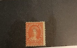 O) 1860 NEW BRUNSWICK, BRITISH PROVINCE, QUEEN VICTORIA, SCT 9 10c Vermilion, XF - Unused Stamps