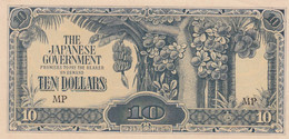 Malaya #M7b, 10 Dollars 1942-44 Japanese Occupation Currency - Malaysie
