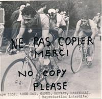 PHOTO étape Du TOUR DE FRANCE 1951 Course CYCLISME Caput Morvan Marinelli  / AGEN DAX - Cycling
