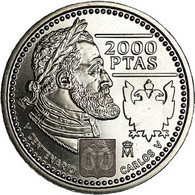 [C0956] España 2000. Cartera Carlos V. 2000 Pts. Plata (BU) - 2 000 Pesetas