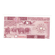 Billet, Somalie, 5 Shilin = 5 Shillings, 1987, KM:31c, NEUF - Somalia