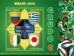 GUINEA-BISSAU 2014 Mi BL 1258 FIFA SOCCER FOOTBALL WORLD CUP MINT MINIATURE SHEET ** - 2014 – Brasil